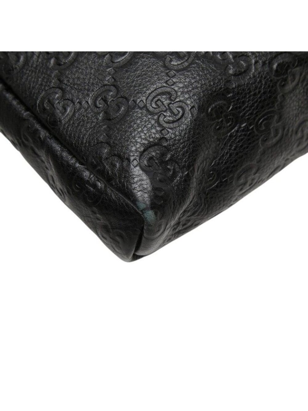 Gucci Guccissima Crossbody Shoulder Bag Black Leather - Picture 8 of 10